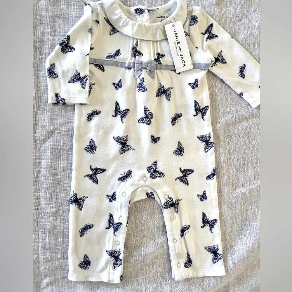 - NWT Beautiful Janie & Jack butterflies one piece